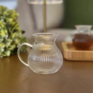 فنجان پیرکس خمره‌ای شیار دار 6عددی