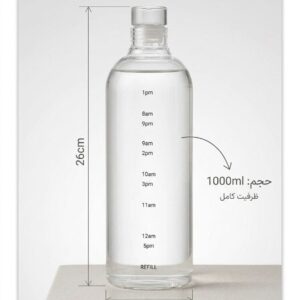بطری تمام پیرکس  بزرگ مدرج 1000 سی سی1 لیتر